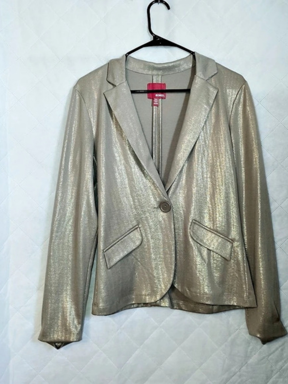 Bongo shimmer Blazer in Gold size Medium Like New